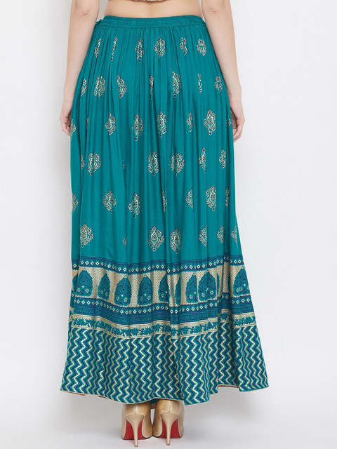 Clora Creation Printed Flared Maxi Skirt - Image 4