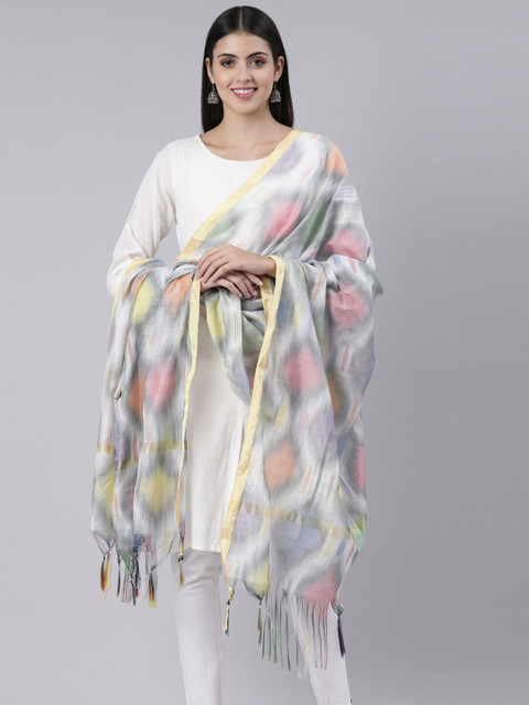 Souchii Woven Design Ikat Dupatta