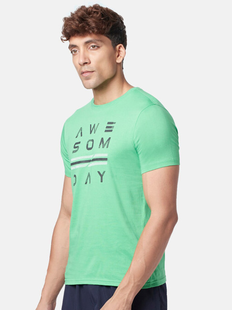 Ajile by Pantaloons Men Printed Cotton Slim Fit Sports T-shirt - Image 3