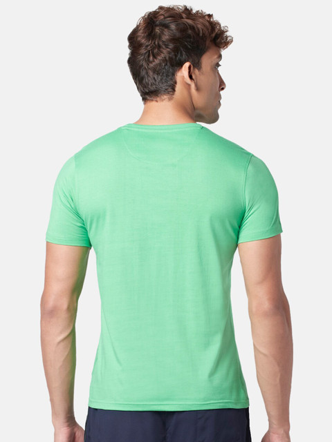 Ajile by Pantaloons Men Printed Cotton Slim Fit Sports T-shirt - Image 4