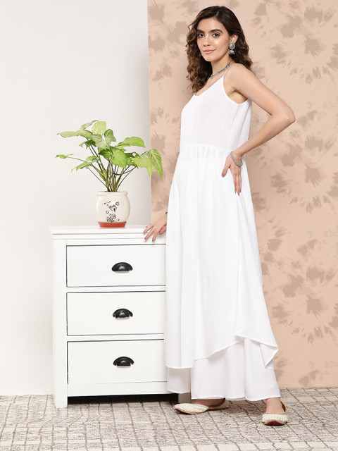 InWeave Women Kurta With Palazzos & Dupatta - Image 3
