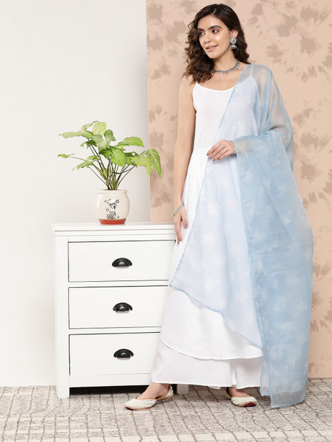 InWeave Women Kurta With Palazzos & Dupatta - Image 2