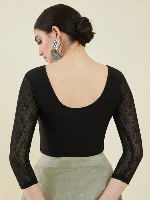 Soch Cotton Princess Cut With Floral Sleeves Blouse