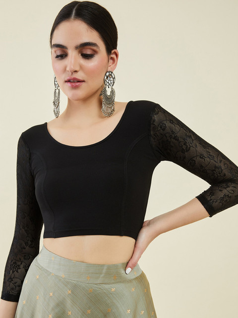 Soch Cotton Princess Cut With Floral Sleeves Blouse