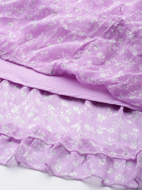 Antheaa Curve Plus Size Floral Chiffon Dress - Image 6