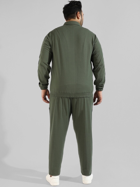 Instafab Plus Men Plus Size Pure Cotton Sweatshirt & Jogger Co-Ord Set - Image 4