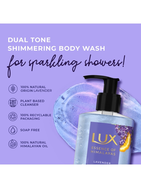 LUX Essence of Himalayas Lavender & Vitamin C Illuminating Shimmer Body Wash - 400ml - Image 6