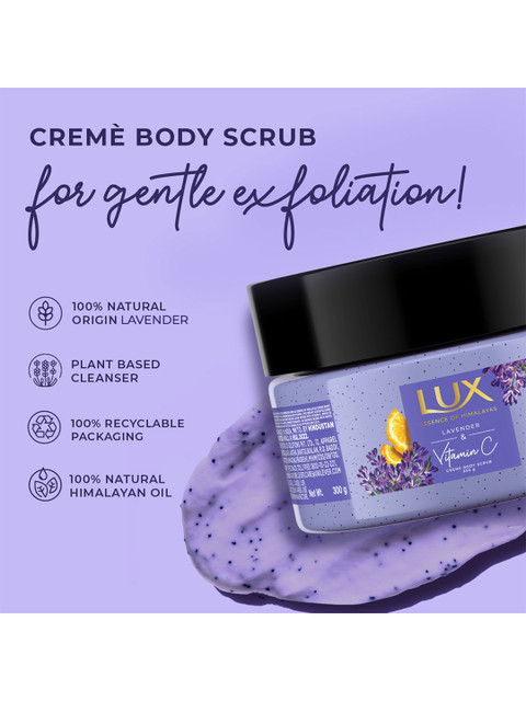 LUX Essence of Himalayas Lavender & Vitamin C Creme Body Scrub - 300g - Image 6