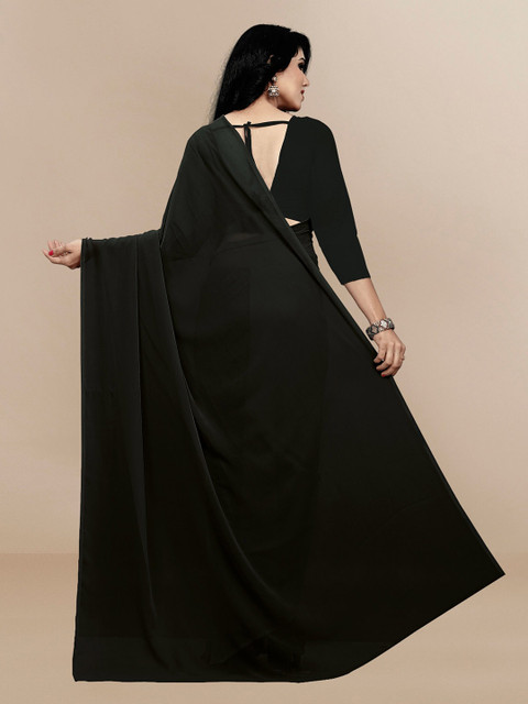 Sidhidata Solid Pure Georgette Saree - Image 4