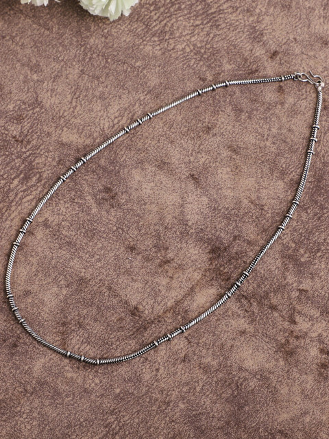 VENI Silver-Plated Oxidised Necklace