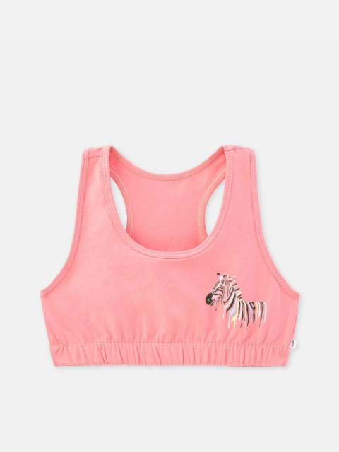You Got Plan B Girls Non-Padded Anti-Bacterial Sports Bra SBNP-ZebraCrossing: 10-12 - Image 3