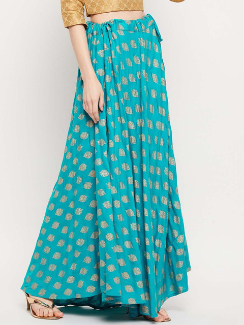 Clora Creation Printed Flared Maxi Skirt - Image 2