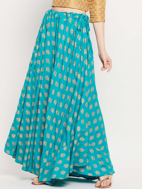 Clora Creation Printed Flared Maxi Skirt - Image 3