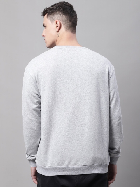 DOOR74 Men Printed Cotton Pullover Sweatshirt - Image 4