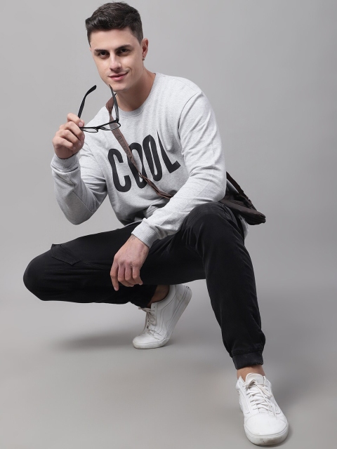 DOOR74 Men Printed Cotton Pullover Sweatshirt - Image 5