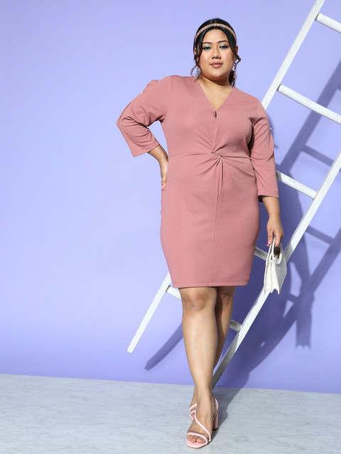 CURVE BY KASSUALLY Plus Size Bodycon Midi Dress