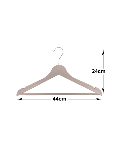 Kuber Industries 9 Pieces Cream-Coloured 360 Degree Swivel Hook Cloth Hangers - Image 6