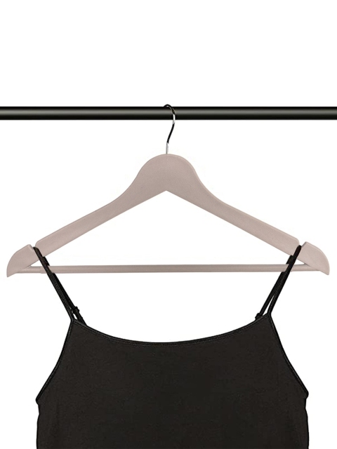 Kuber Industries 9 Pieces Cream-Coloured 360 Degree Swivel Hook Cloth Hangers - Image 5