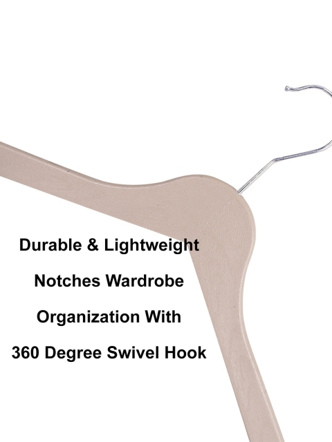 Kuber Industries 3 Pieces Cream-Coloured 360 Degree Swivel Hook Cloth Hangers - Image 5