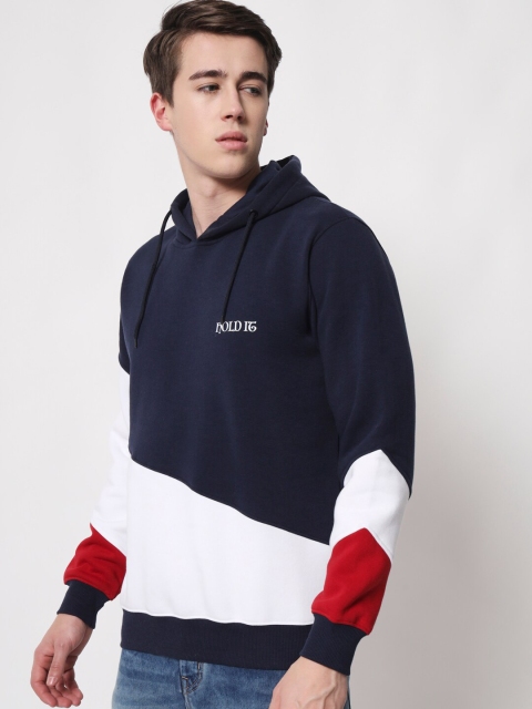HOLDIT Men Colourblocked Hooded Pullover Sweatshirt - Image 4