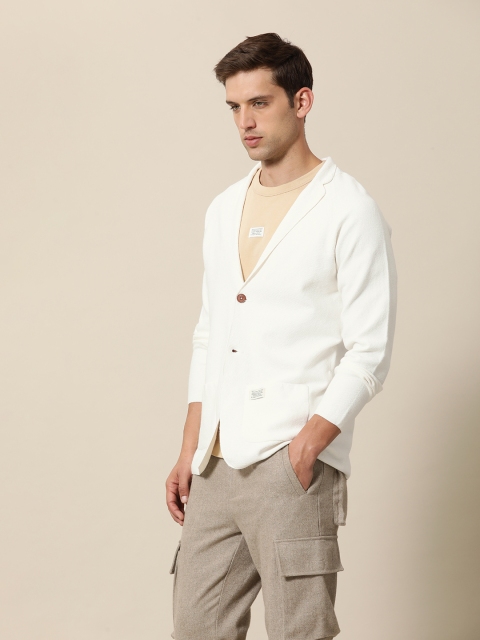 Mr Bowerbird Tailored Fit Lightweight Knitted Single-Breasted Casual Blazer