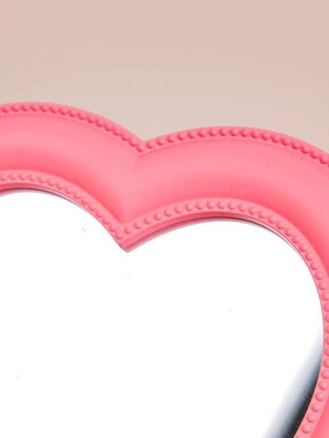 Nestasia Pink Hearty Unique Design Table Top Mirror - Image 5