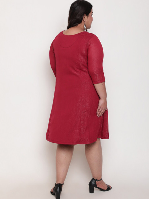 Amydus Plus Size V-Neck A-Line Dress - Image 5