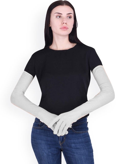 Aadikart Pack Of 2 Cotton Sun Protection Full Hand Gloves - Image 3
