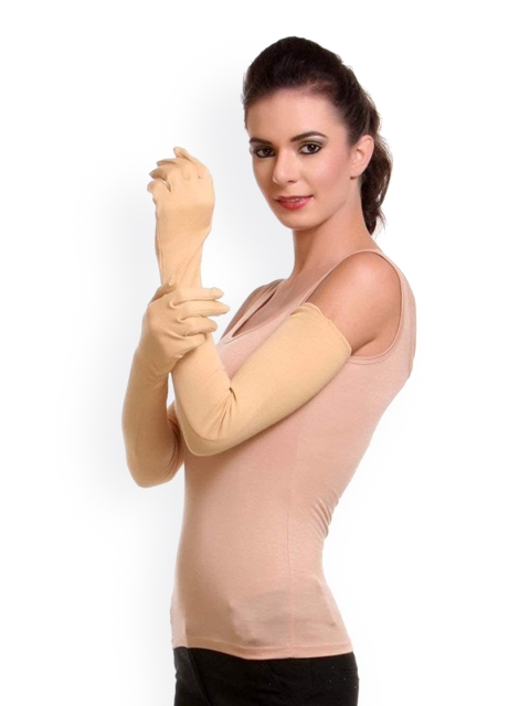 Aadikart Pack Of 2 Cotton Sun Protection Full Hand Gloves - Image 6