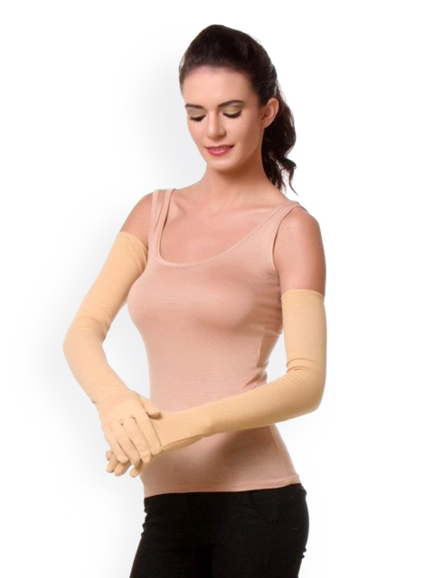 Aadikart Pack Of 2 Cotton Sun Protection Full Hand Gloves - Image 4