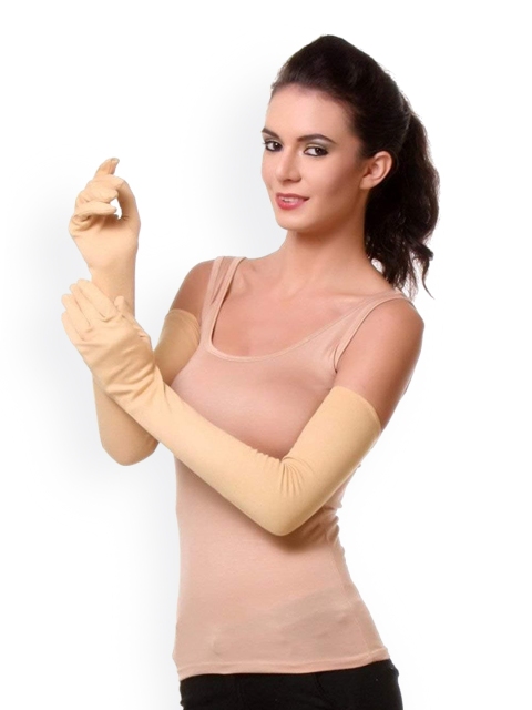 Aadikart Pack Of 2 Cotton Sun Protection Full Hand Gloves - Image 5