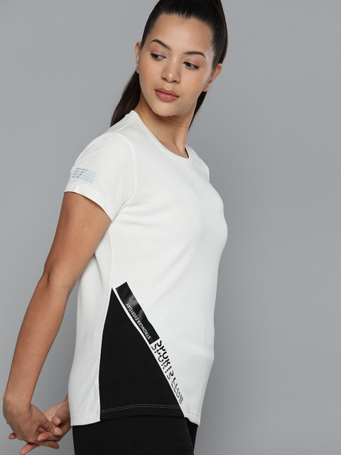 HRX by Hrithik Roshan Self Design Typography Printed Training T-shirt