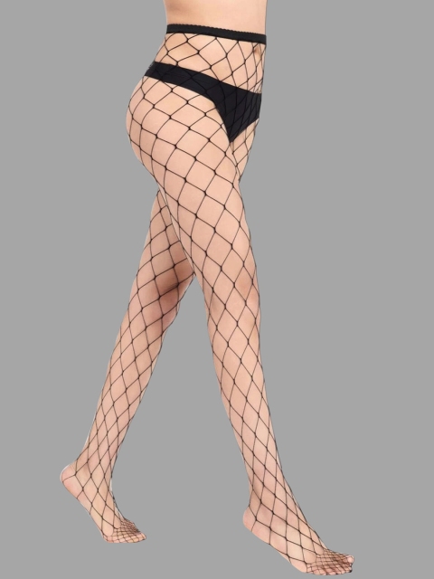 COLOR STYLE High-Rise Sheer Fish Net Stockings - Image 3