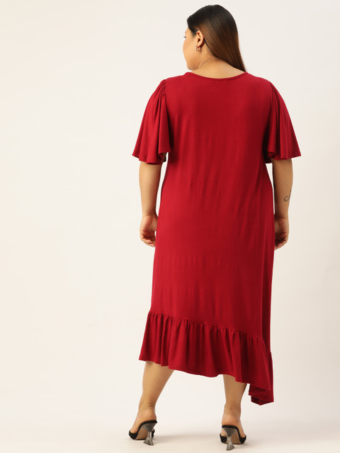 theRebelinme Plus Size A-Line Midi Dress - Image 4