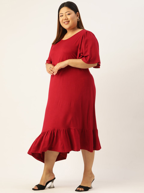 theRebelinme Plus Size A-Line Midi Dress - Image 3