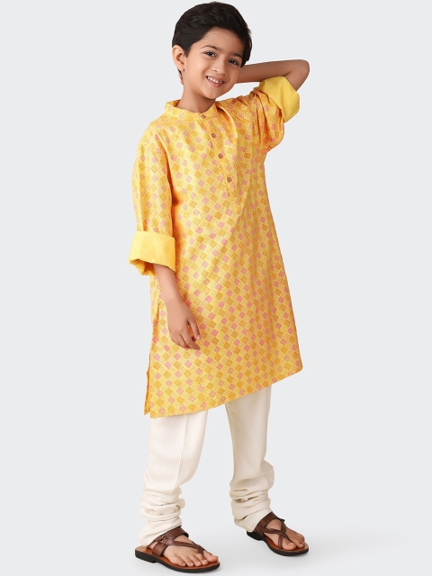 Fabindia Boys Geometric Printed Kurta - Image 3