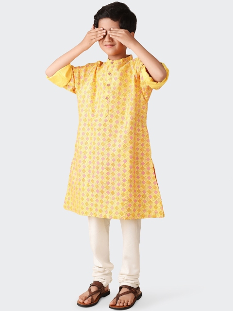 Fabindia Boys Geometric Printed Kurta - Image 4