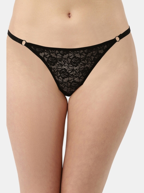 DressBerry Women Pack Of 2 Self Design Lace Thongs - Image 2