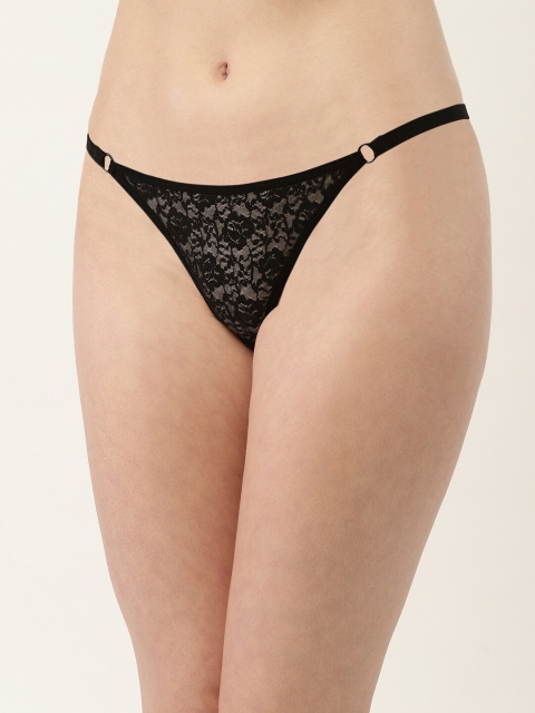 DressBerry Women Pack Of 2 Self Design Lace Thongs - Image 4