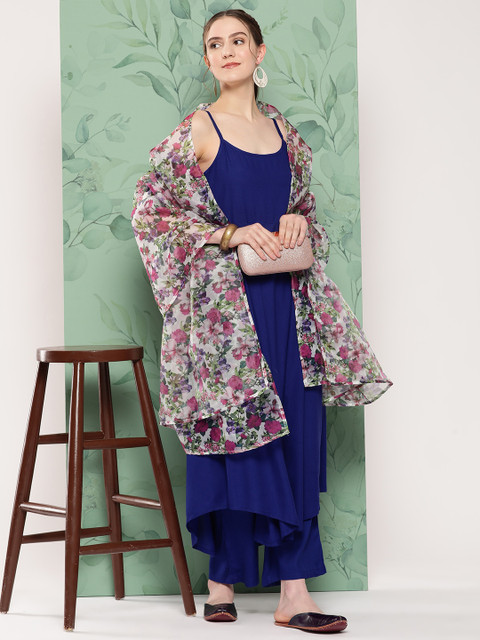 InWeave Kurta With Palazzos & With Dupatta - Image 5