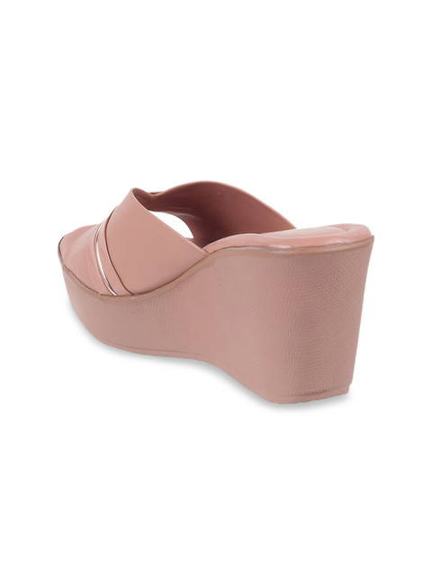 Metro Solid Wedge Heels With Open Back - Image 2
