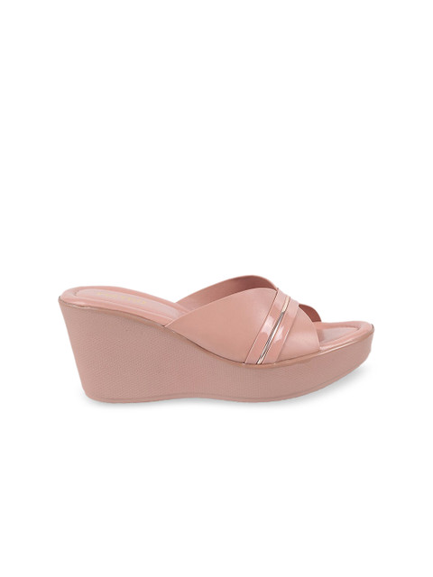 Metro Solid Wedge Heels With Open Back - Image 3