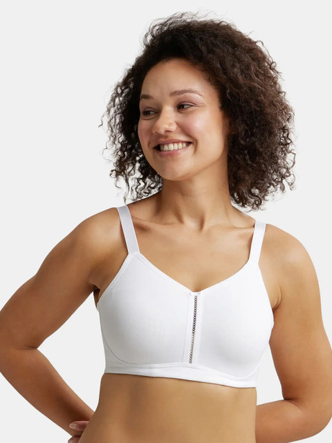 Jockey Wirefree Non Padded Cotton Full Coverage Plus Size Bra with Broad Wings-ES27