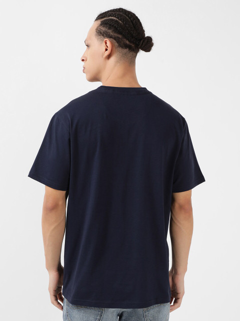 Lee Round Neck Cotton T-shirt With Aztec Print Patch Pocket - Image 5