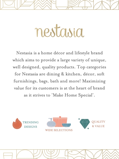 Nestasia White & Blue Mandala Printed Ceramic Bakeware With Handle - Image 4
