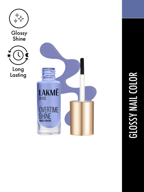 Lakme 9to5 Overtime Shine Glossy Long Lasting & Quick Dry Nail Color 6ml - Russian Mauve - Image 3