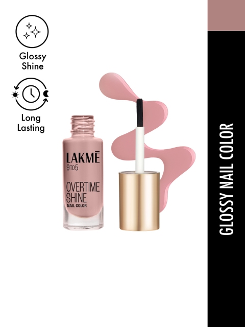 Lakme 9 to 5 Long Lasting Primer + Gloss Nail Color 6 ml - Apple Blossom - Image 3