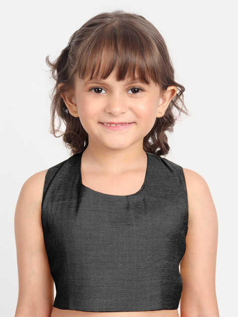 LOOKS AND LIKES Girls Ruffles Sequinned Saree - Image 6