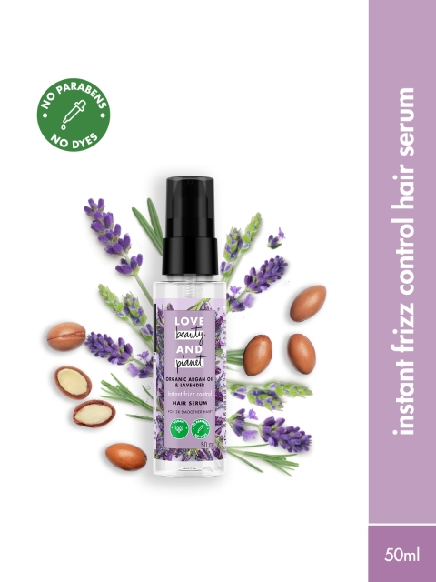 Love Beauty & Planet Argan Oil & Lavender Hair Serum for Frizz-Free Hair - 200ml - Image 2
