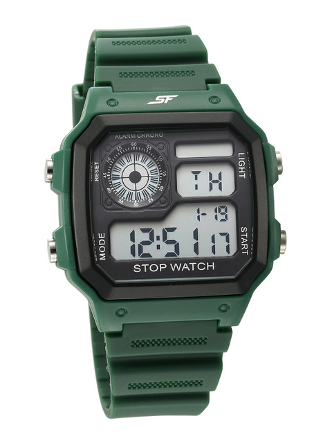 Sf Digital With Green Strap Unisex Watch - Nt77123pp03